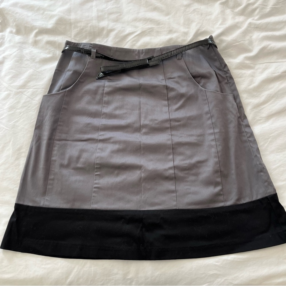 Elegant Gray and Black Women's Skirt
